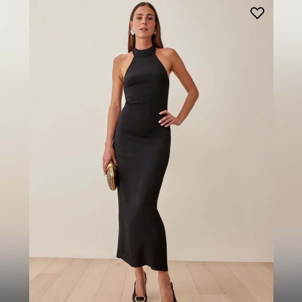 Reformation Filippa Black Dress